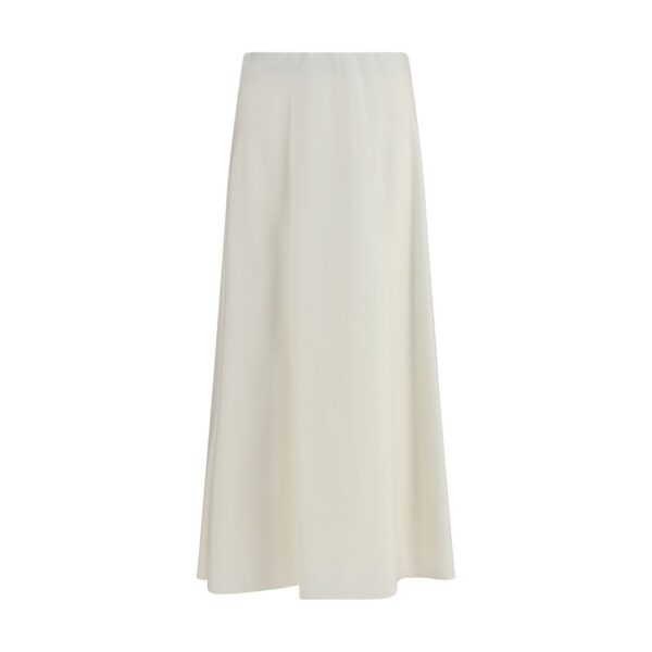 Beige Wool Oves Aries Midi Skirt