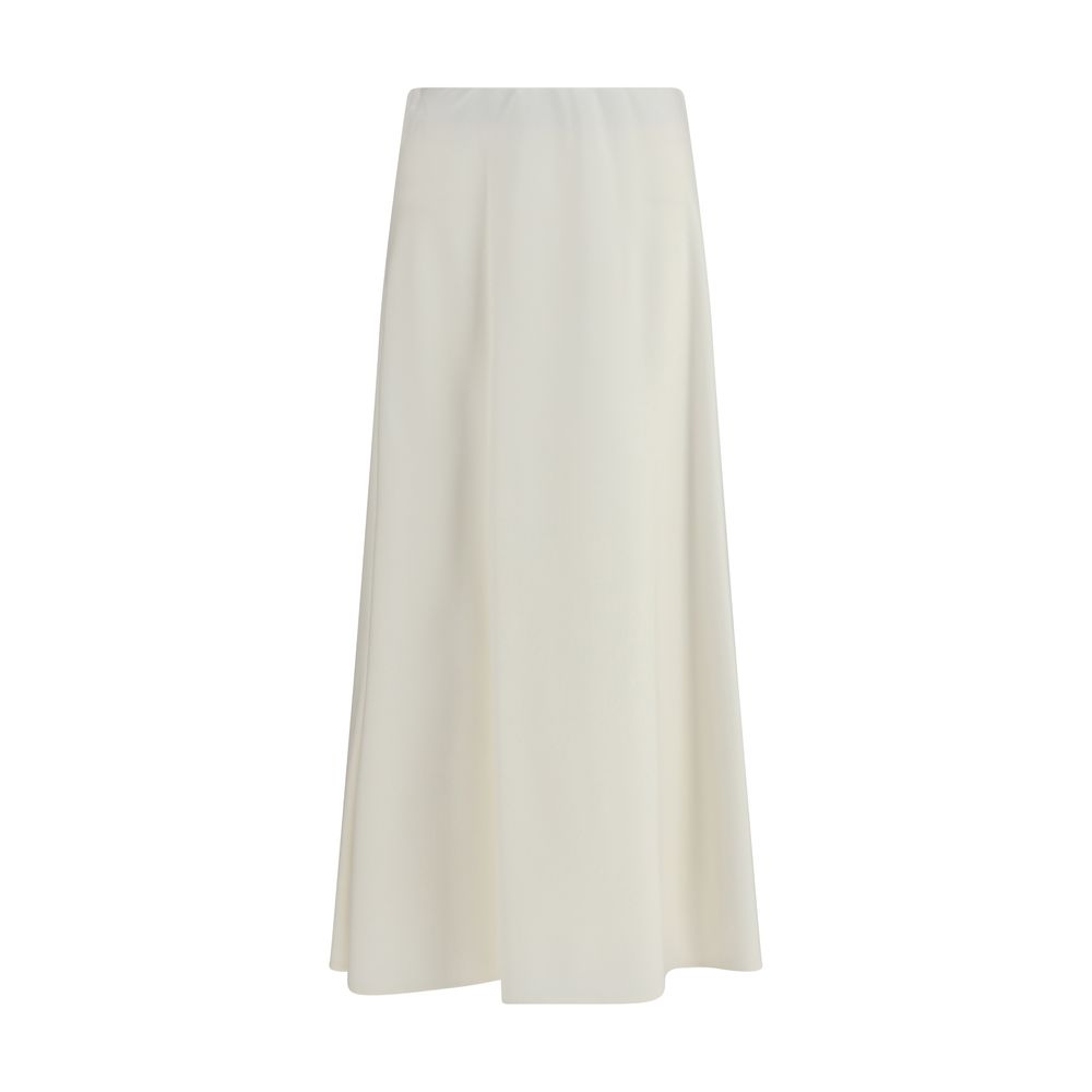 Beige Wool Oves Aries Midi Skirt