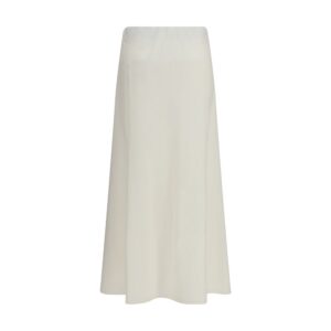Beige Wool Oves Aries Midi Skirt