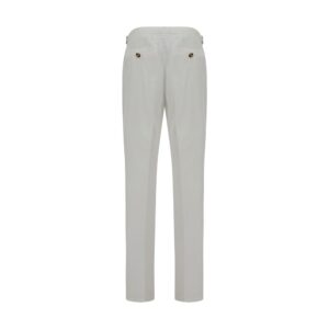 White Cotton Casual Pants