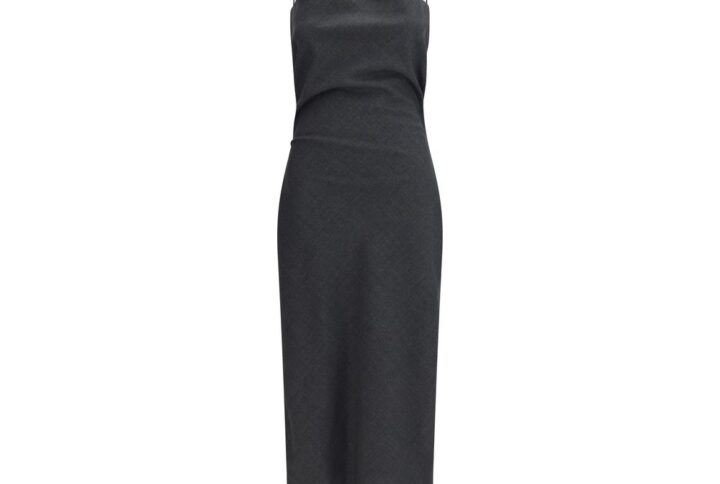 Brown Polyester Full Length Jacket