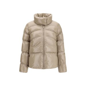 Beige Polyamide Full Length Jacket