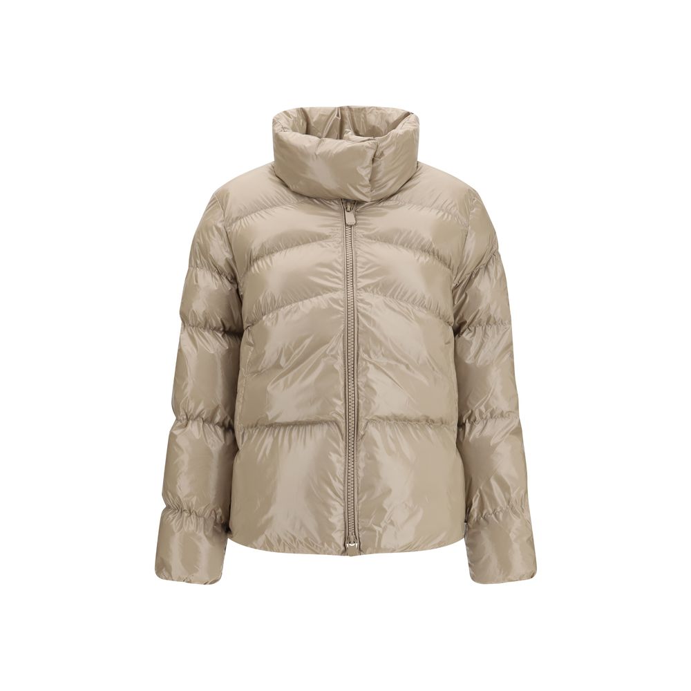 Beige Polyamide Full Length Jacket