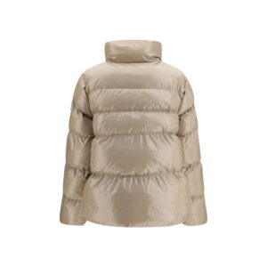 Beige Polyamide Full Length Jacket
