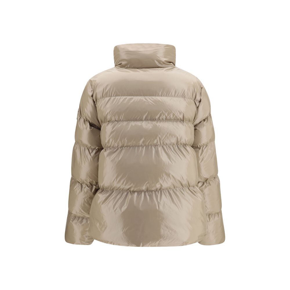Beige Polyamide Full Length Jacket