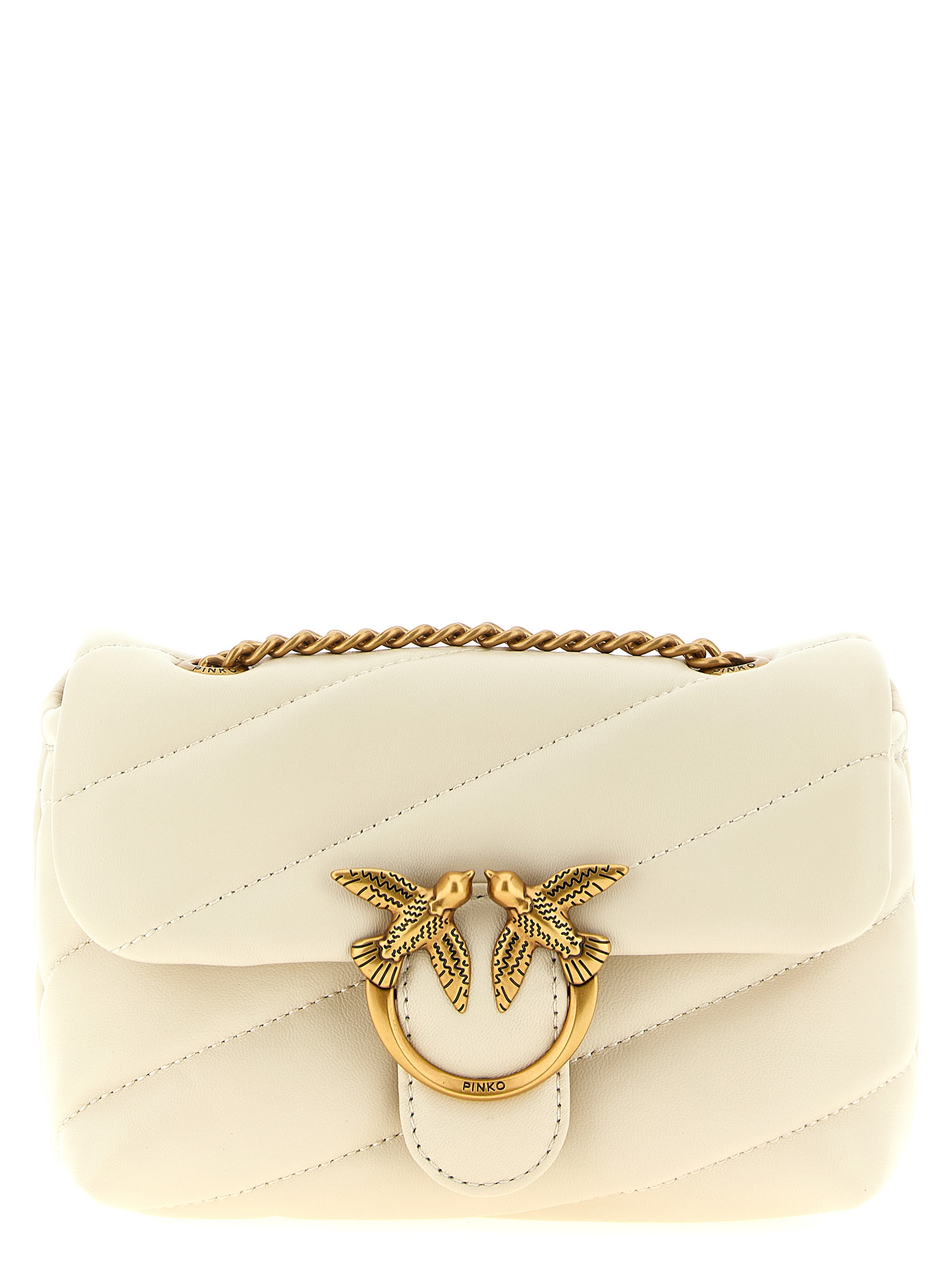 White Lambskin Crossbody Bag