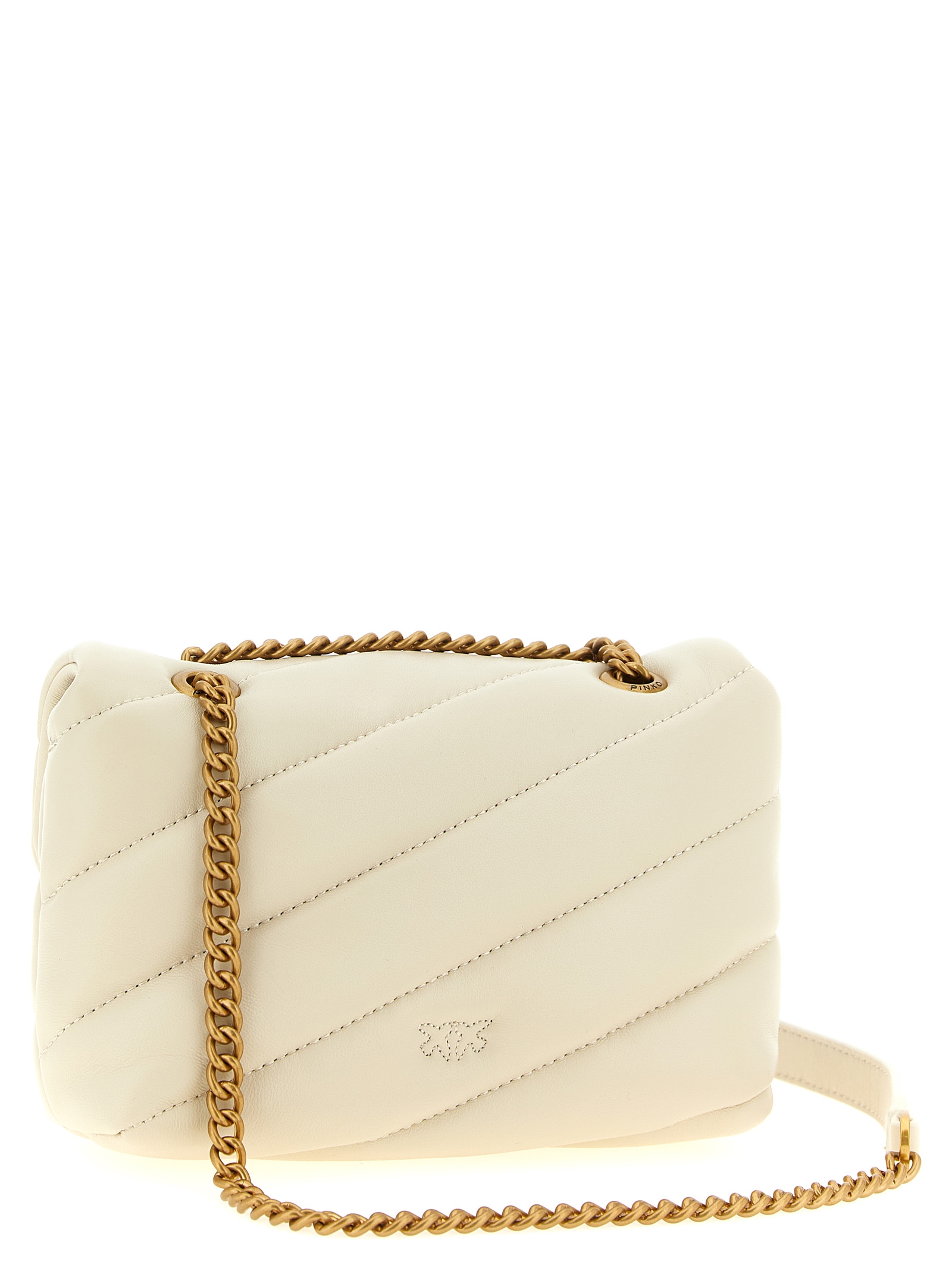 White Lambskin Crossbody Bag
