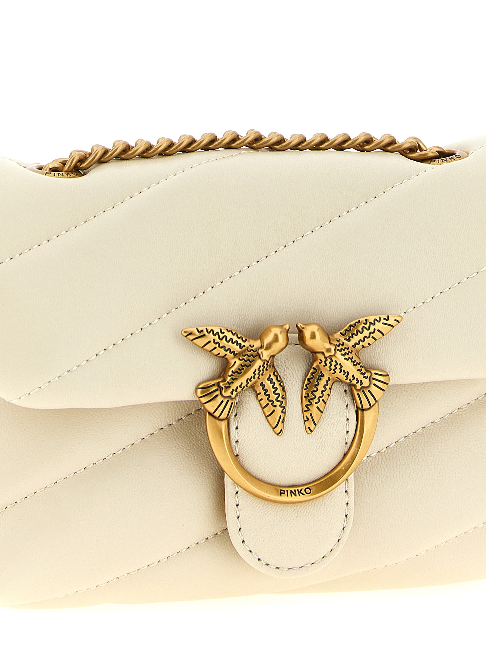 White Lambskin Crossbody Bag