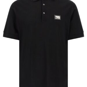 Black Cotton Polo Shirt