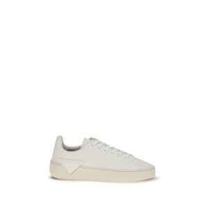 White Calf Leather Bos Taurus Low Top Sneakers