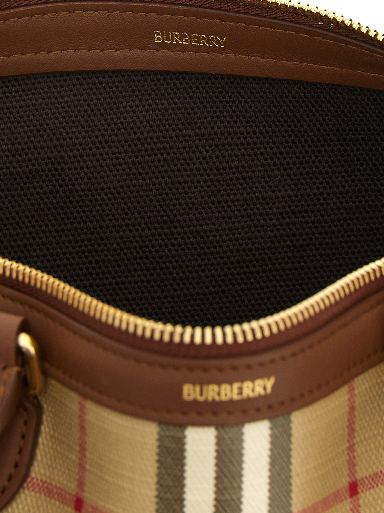 Beige Cotton Shoulder Bag