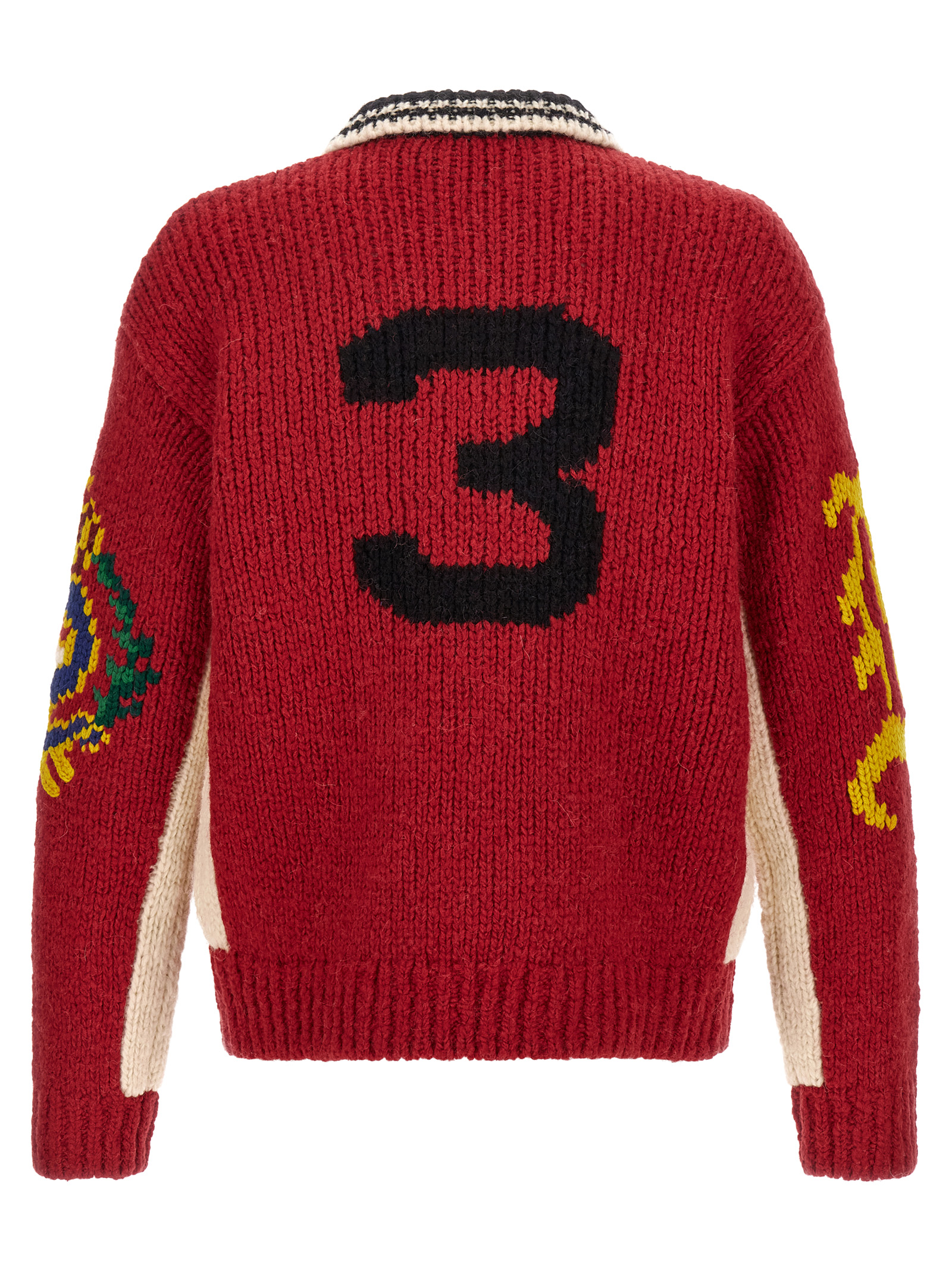 Red Wool Cardigan