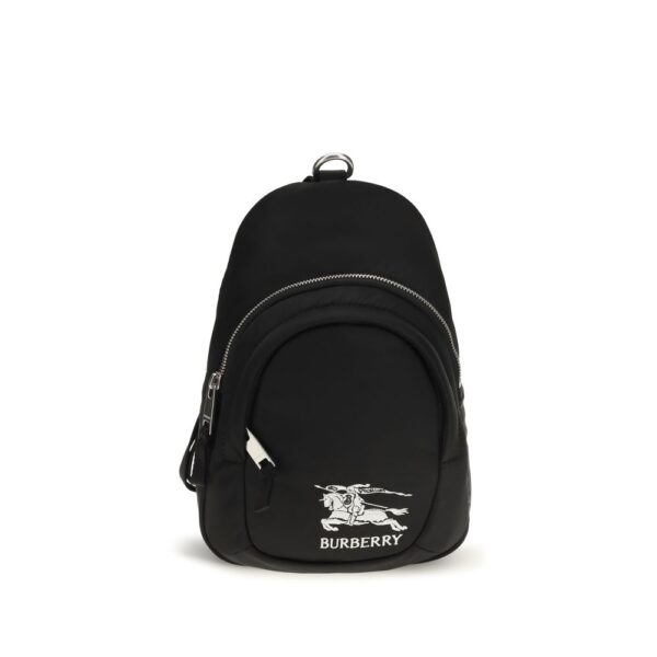 Black Fabric Shoulder Bag