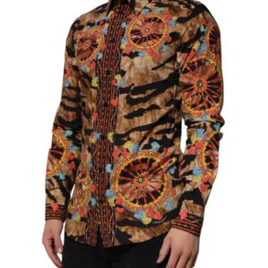 GOLD Cotton Tiger Carretto Long Sleeve Shirt